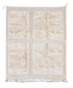 Kamil–  Moroccan White Carpet – Beni Mrirt Geometric Custom Rug