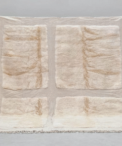 Kamil–  Moroccan White Carpet – Beni Mrirt Geometric Custom Rug