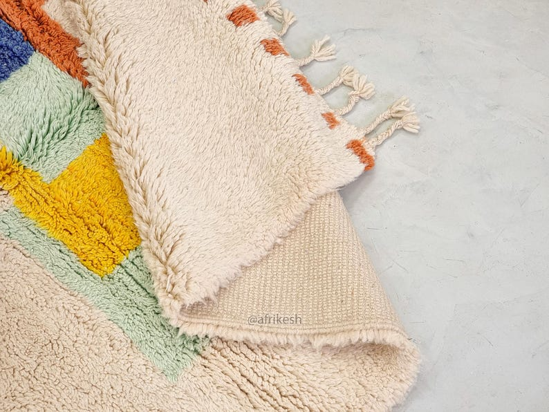 Layali– Moroccan Handmade Abstract Carpet | Beni Ourain White and Brown Rug – Custom Sizes - Image 8