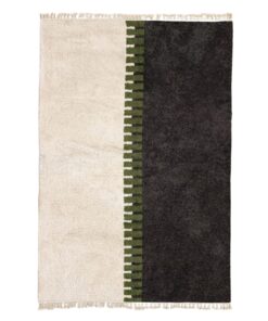 MERYAM – Black & White Geometric Rug– Beni Ourain  Custom Rugs