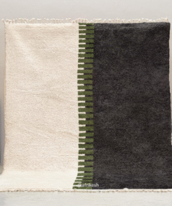 MERYAM – Black & White Geometric Rug– Beni Ourain  Custom Rugs