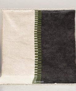 Alternative view of MERYAM – Black & White Geometric Rug– Beni Ourain  Custom Rugs