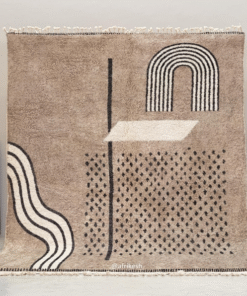 NAFAS – Beige And White Rug – Beni Ourain Abstract Custom Rug