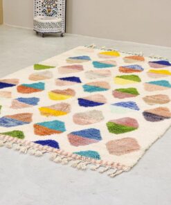 Alternative view of NOURIA – White & Yellow Rug– Beni Ourain Geometric Custom Rug