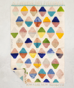NOURIA – White & Yellow Rug– Beni Ourain Geometric Custom Rug