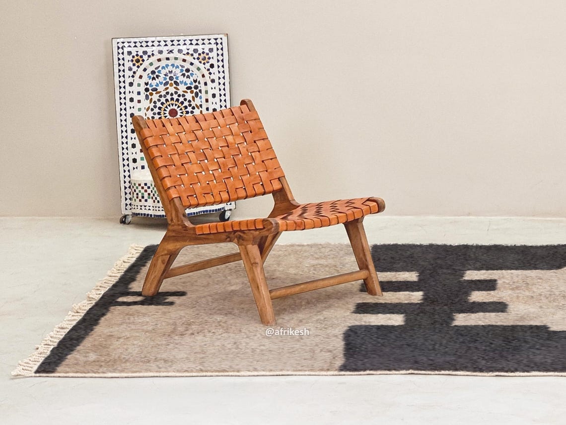 Ranya – Beige And Black Rug – Beni Ourain Abstract Custom Rug - Image 5