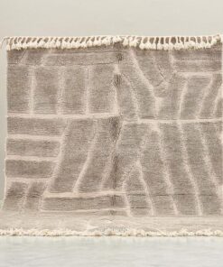 Alternative view of Sahra - Gray Beni Ourain Tufted Rug - Luxurious Custom Moroccan Rug