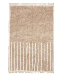 Sana– Beige and white Striped Rug | Moroccan Beni Ourain Rug – Custom Sizes