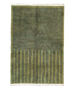 Sana– Green Striped Rug | Moroccan Beni Ourain Rug – Custom Sizes
