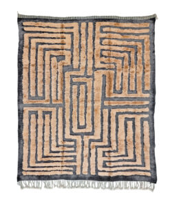 Shirin– Brown And Black Rug – Custom  Beni  Mrirt   Tufted  Rug