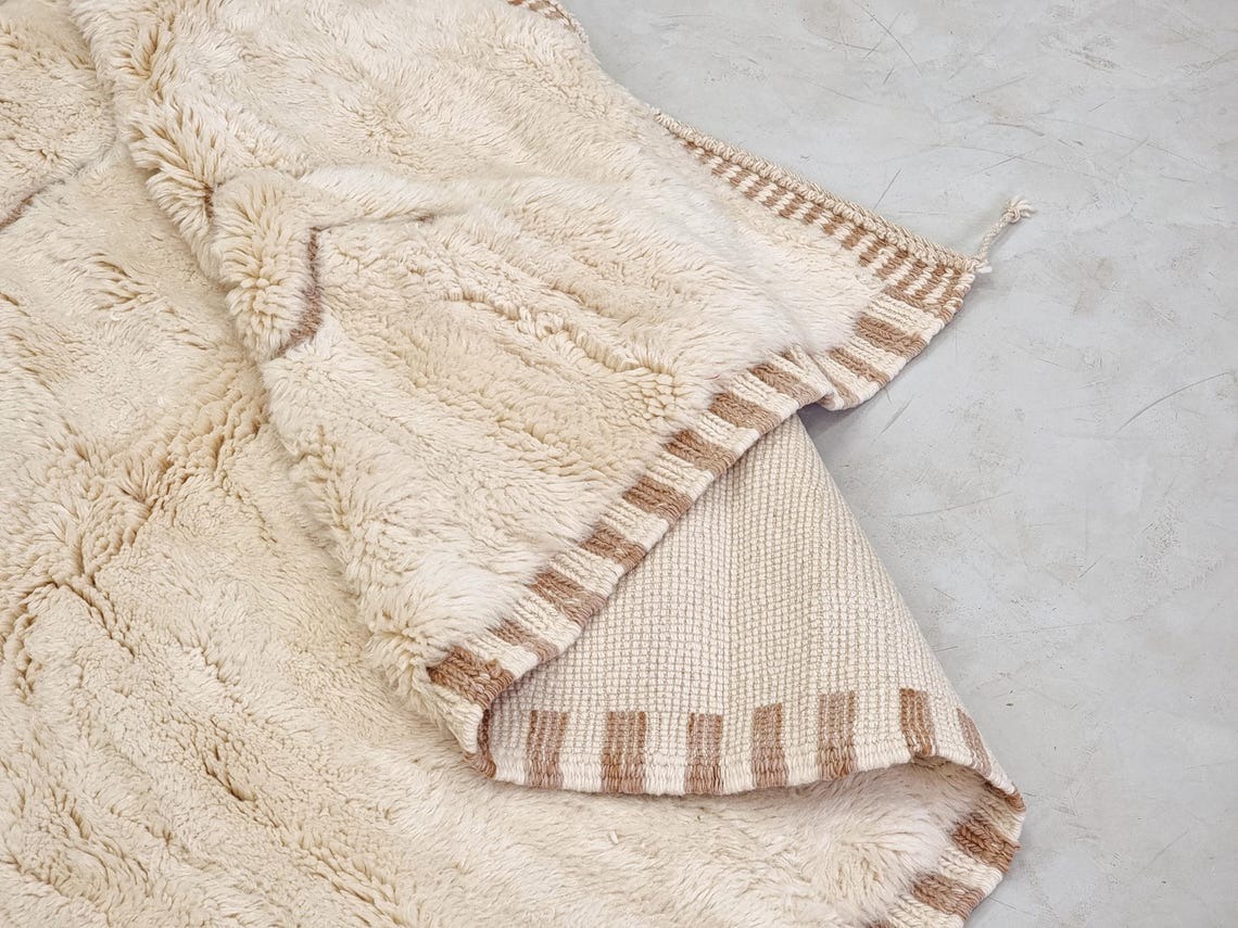 Tamlalt – Beige And White Rug – Beni Mrirt Geometric Custom Rug - Image 8
