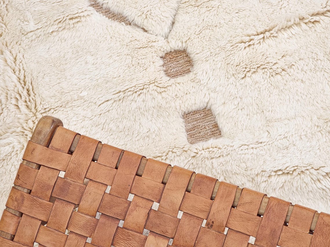 Tamlalt – Beige And White Rug – Beni Mrirt Geometric Custom Rug - Image 9