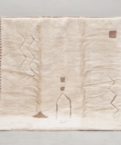 Tamlalt – Beige And White Rug – Beni Mrirt Geometric Custom Rug