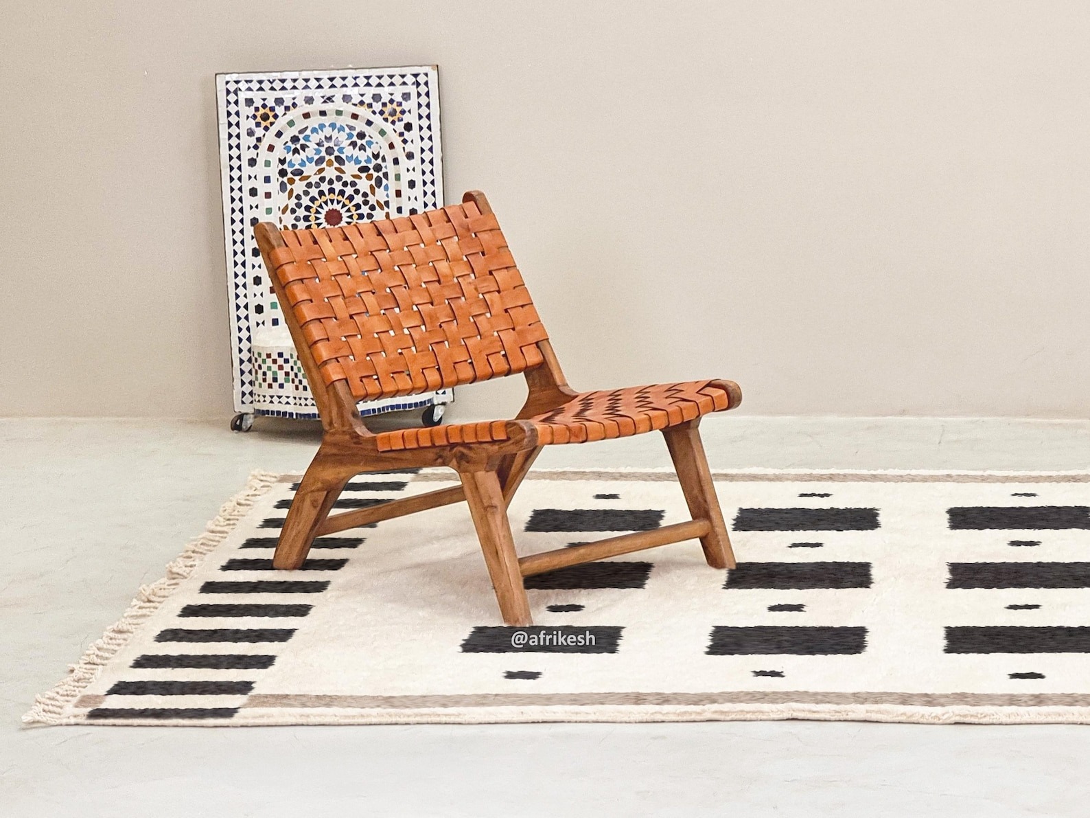 Tissilt – Beni Ourain Black and White Rug – Custom Geometric Rug - Image 8