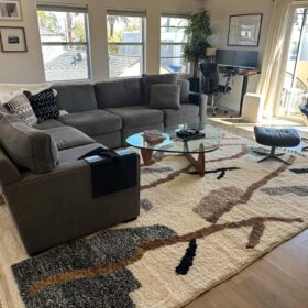 Ranya  – Black And White Rug – Beni Ourain Abstract Custom Rug