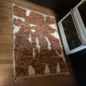 Aylin – Beni Ourain Tufted Rug – Custom Yellow And Green Rug – Moroccan Handmade Carpet