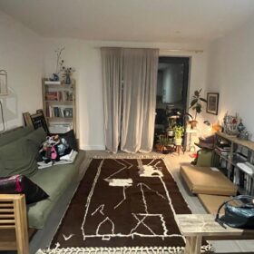 NUMRA – Beni Ourain Abstract Rug – Orange Wool Custom Rug