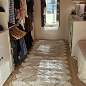 Naïm– White and Yellow Rug – Beni Ourain Geometric Rug – Custom Sizes