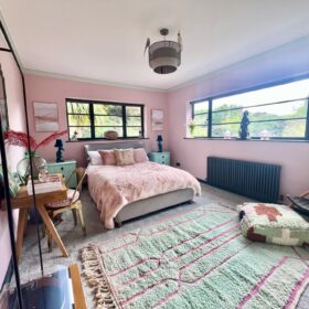 Aylin – Beni Ourain Tufted Rug – Custom Yellow And Green Rug – Moroccan Handmade Carpet