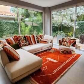 Ranya  – Black And White Rug – Beni Ourain Abstract Custom Rug