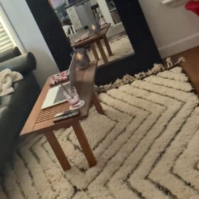 Aylin – Beni Ourain Tufted Rug – Custom Yellow And Green Rug – Moroccan Handmade Carpet