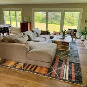 Aghilas – White and Black Striped Rug | Moroccan Beni Ourain Rug – Custom Sizes