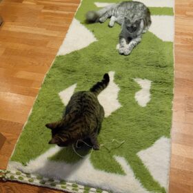 Ranya  – Black And White Rug – Beni Ourain Abstract Custom Rug