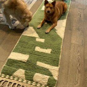 URWA - Beni Ourain Rug - Green Custom Sized Rug