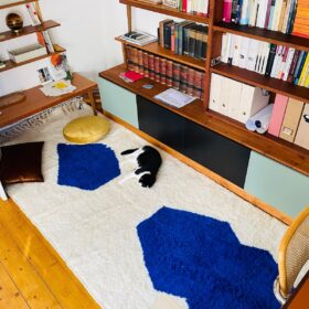 Ranya  – Black And White Rug – Beni Ourain Abstract Custom Rug