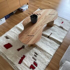 Ranya  – Black And White Rug – Beni Ourain Abstract Custom Rug