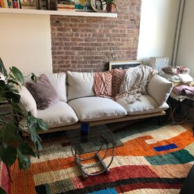 Ranya  – Black And White Rug – Beni Ourain Abstract Custom Rug