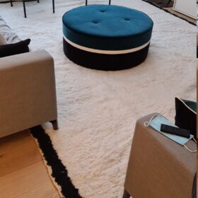 BENAZIR – Solid Green Carpet – Beni Ourain Solid Custom Rugs