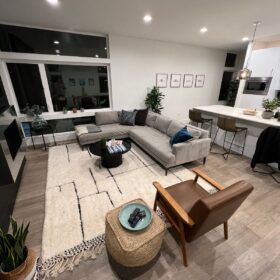 Aylin – Beni Ourain Tufted Rug – Custom Yellow And Green Rug – Moroccan Handmade Carpet