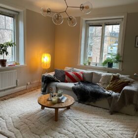 Aylin – Beni Ourain Tufted Rug – Custom Yellow And Green Rug – Moroccan Handmade Carpet