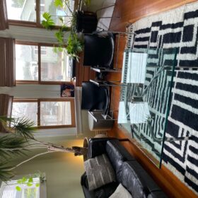 Aghilas – White and Black Striped Rug | Moroccan Beni Ourain Rug – Custom Sizes