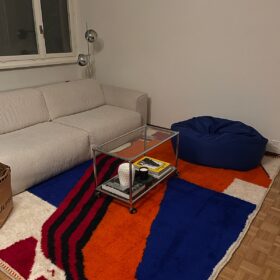 Ranya  – Black And White Rug – Beni Ourain Abstract Custom Rug