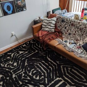 Aylin – Beni Ourain Tufted Rug – Custom Yellow And Green Rug – Moroccan Handmade Carpet