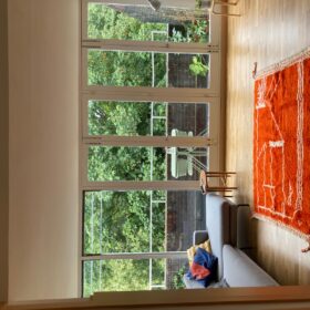 Zareen– brown and white Runner – Beni Ourain Custom Abstract Rug