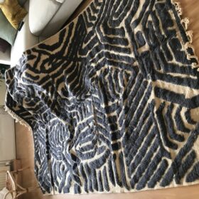 Aylin – Beni Ourain Tufted Rug – Custom Yellow And Green Rug – Moroccan Handmade Carpet