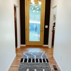 Sana– Green Striped Rug | Moroccan Beni Ourain Rug – Custom Sizes