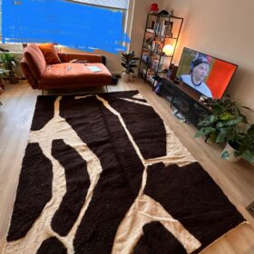 Aylin – Beni Ourain Tufted Rug – Custom Yellow And Green Rug – Moroccan Handmade Carpet