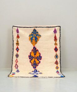 Alternative view of Dounia- Authentic Azilal Colorful Rug 4x6 - Vintage Moroccan Rug- Geometric carpet