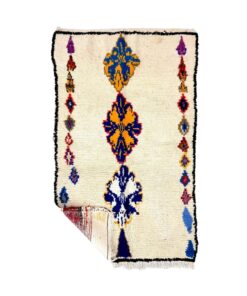 Dounia- Authentic Azilal Colorful Rug 4x6 - Vintage Moroccan Rug- Geometric carpet
