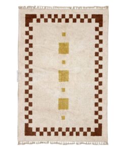 Fajr– Beni Ourain Brown and White Rug – Geometric Custom Rug