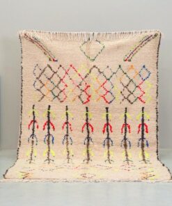 Alternative view of Joud - Authentic Azilal Colorful Rug 5x8 - Vintage Moroccan Rug- Geometric carpet