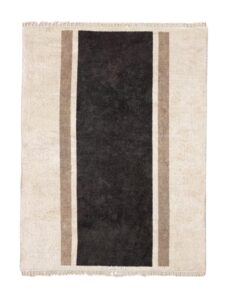 Lamis– Black & White Moroccan Rug– Beni Ourain Custom Geometric carpet