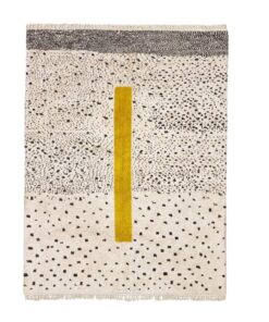 LAYTH – Beni Ourain Custom Moroccan Rug – White and Black Dotted Rug
