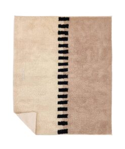 MERYAM – taupe & White Geometric Rug– Beni Ourain  Custom Rugs