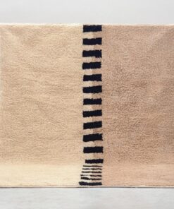 Alternative view of MERYAM – taupe & White Geometric Rug– Beni Ourain  Custom Rugs