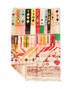 Taha- Vintage Moroccan Rug 5x8 - Handmade Boujaad Colorful Abstract Rug